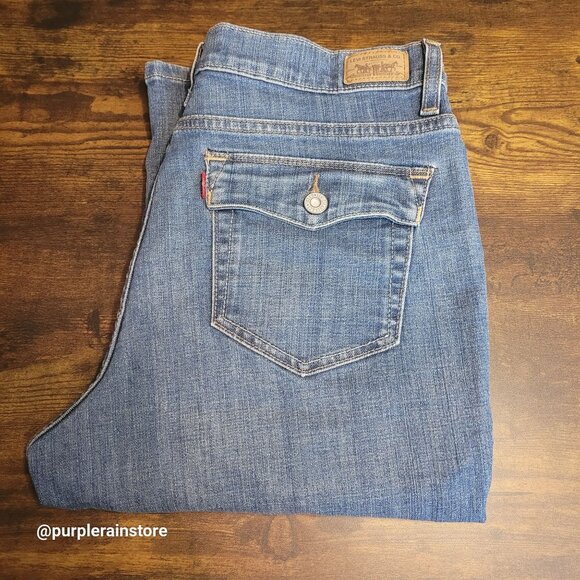 Vtg Levi's Jeans Sz 14 Perfectly Slimming 512 Bootcut High Rise Medium Wash Y2K - Picture 3 of 13